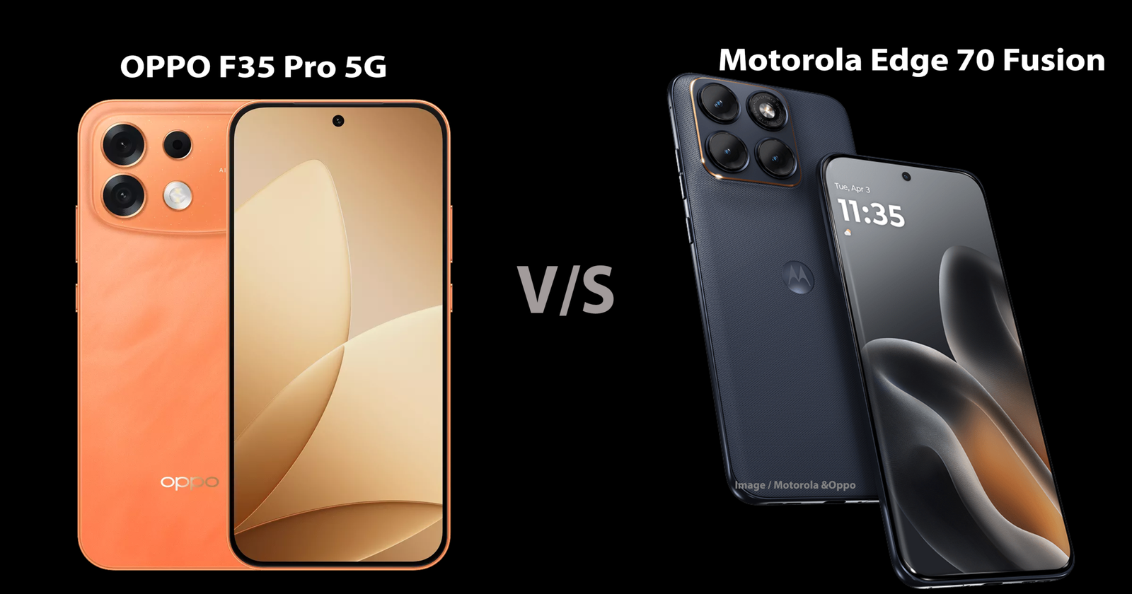 OPPO F35 Pro 5G vs Motorola Edge 70 Fusion